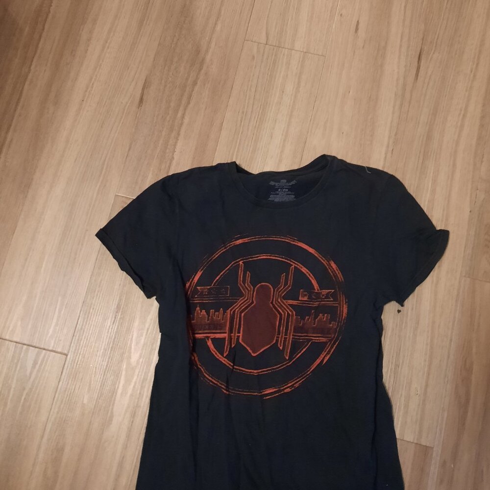 Women's Spiderman Black T-Shirt; Size Small; Free Shipping!